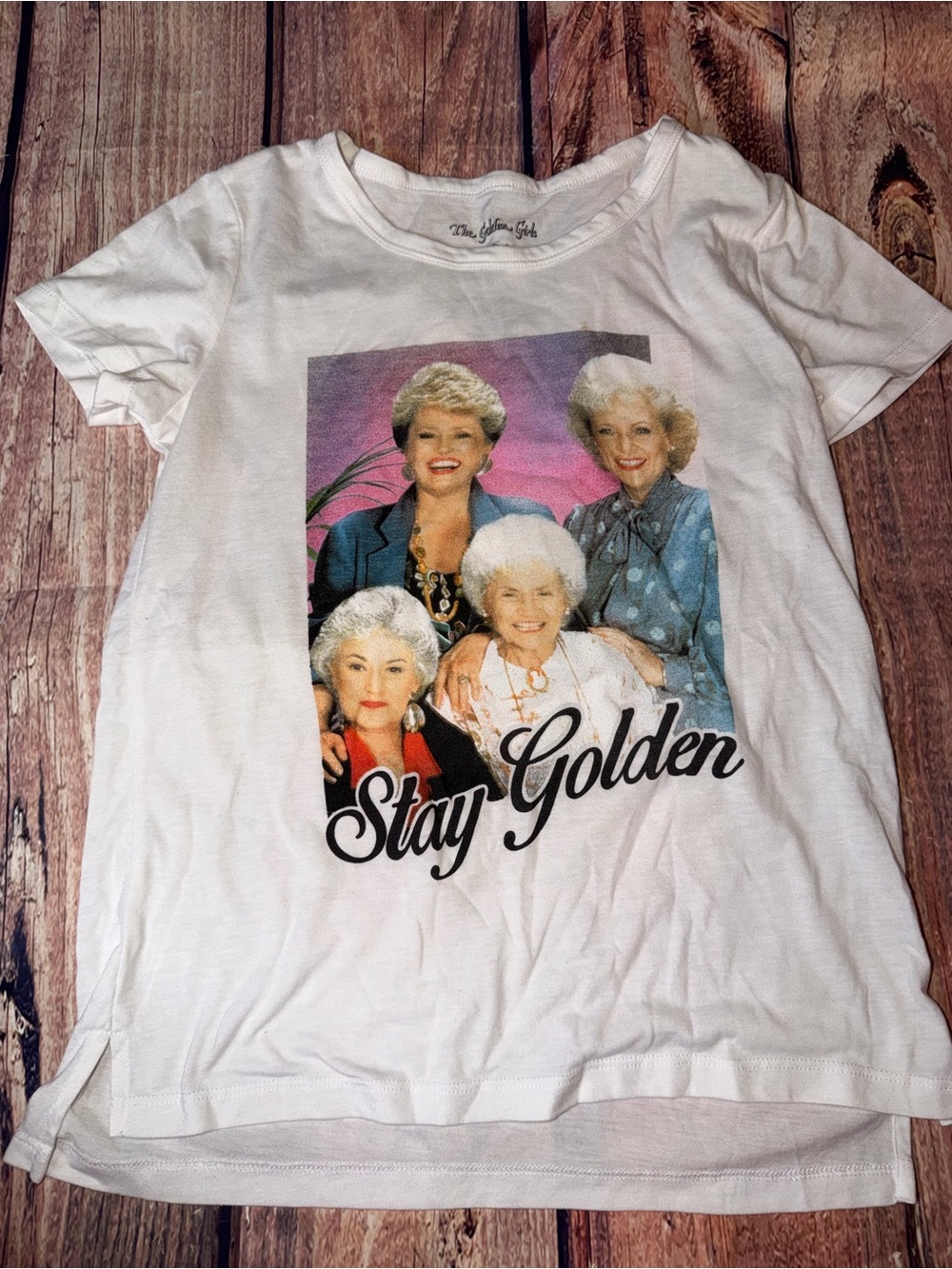 The Golden  "Stay Golden" White Graphic Tee Size XS